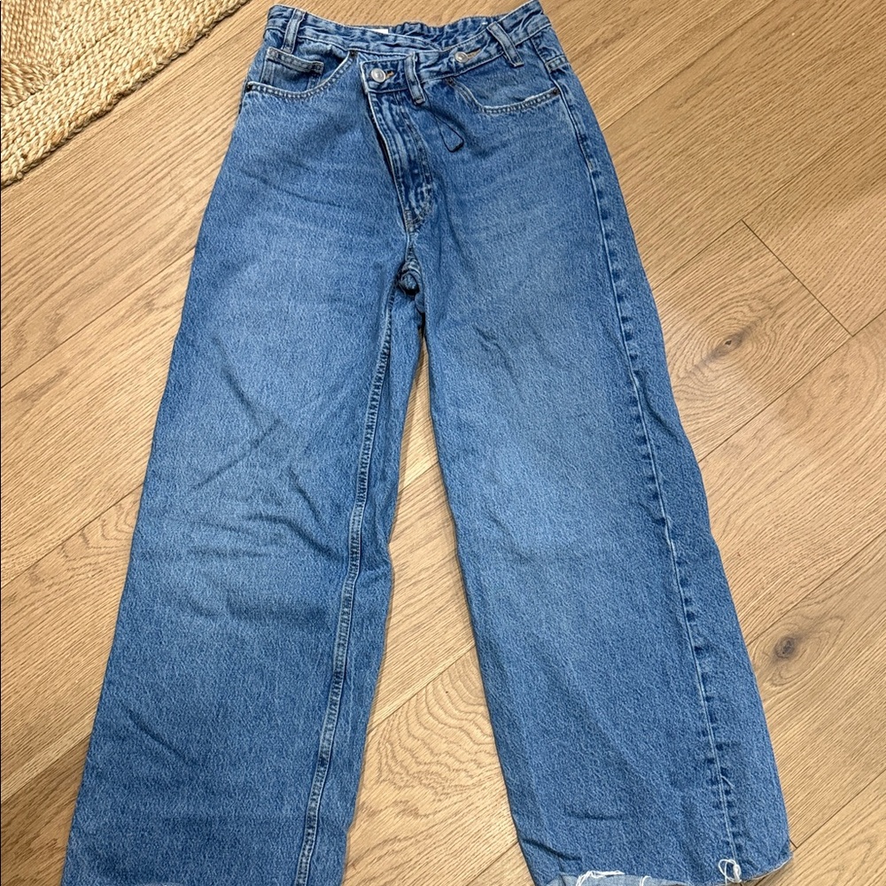 Zara Blue Flare & Wide Leg Jeans